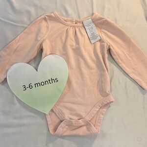 Tahari - long sleeve onesie top/shirt. Size 3-6 months
